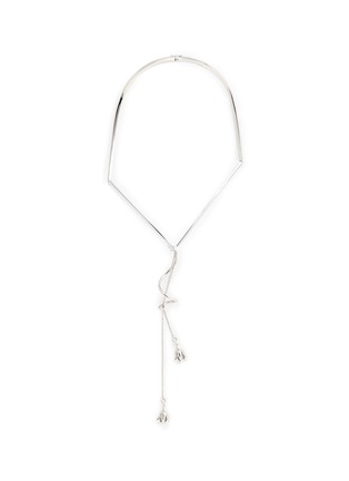 Main View - Click To Enlarge - EDDIE BORGO - Crystal pavé rose bud drop frame necklace