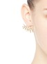 Figure View - Click To Enlarge - EDDIE BORGO - 'Frond' crystal pavé palm leaf creeper earrings