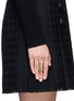 Figure View - Click To Enlarge - EDDIE BORGO - 'Frond' crystal pavé palm leaf ring
