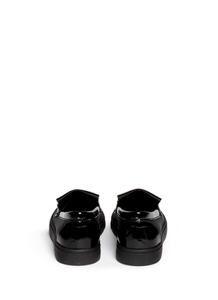 Back View - Click To Enlarge - 73426 - 'London' stud patent leather double satin skate slip-ons