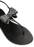 Detail View - Click To Enlarge - 73426 - 'Rock' crystal bow leather thong sandals