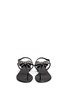 Figure View - Click To Enlarge - 73426 - 'Rock' crystal bow leather thong sandals