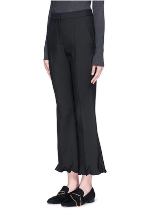 Front View - Click To Enlarge - STELLA MCCARTNEY - 'Myles' ruffle cuff wool-mohair pants