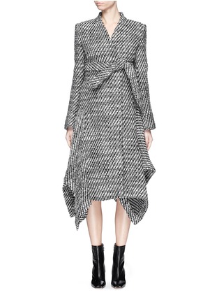Main View - Click To Enlarge - STELLA MCCARTNEY - 'Claudine' asymmetric hem tweed coat