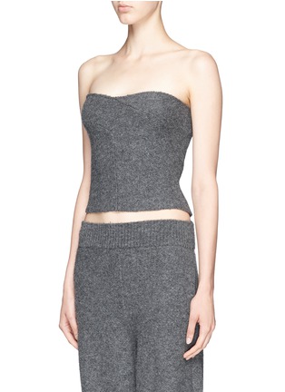 Front View - Click To Enlarge - STELLA MCCARTNEY - Boiled wool bustier top