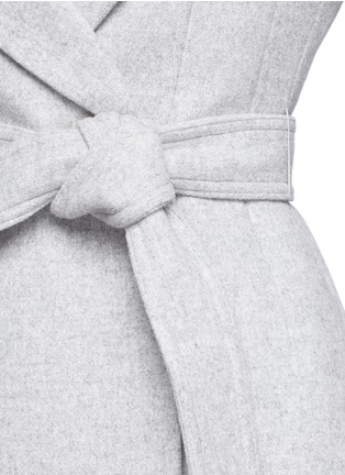 Detail View - Click To Enlarge - STELLA MCCARTNEY - Belted mélange wool felt overcoat