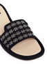 Detail View - Click To Enlarge - RODO - Crystal embellished suede slide sandals