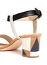 Detail View - Click To Enlarge - RODO - Geometric print heel leather sandals