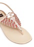 Detail View - Click To Enlarge - RODO - Textured rope mirror leather thong sandals