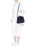 Front View - Click To Enlarge - MANSUR GAVRIEL - 'Mini Lady' suede satchel