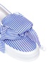 Detail View - Click To Enlarge - JOSHUA SANDERS - Twist bow pinstripe skate slip-ons