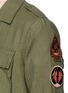 Detail View - Click To Enlarge - AMIRI - Military patch cotton-cashmere herringbone shirt