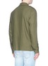 Back View - Click To Enlarge - AMIRI - Military patch cotton-cashmere herringbone shirt