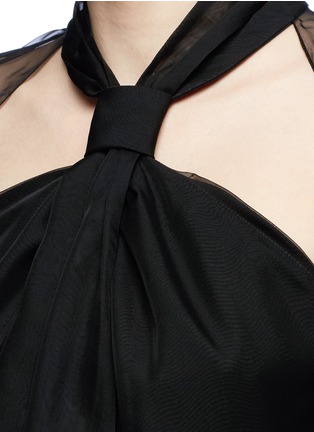 Detail View - Click To Enlarge - LANVIN - Halterneck chiffon and crepe de Chine dress