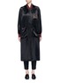 Main View - Click To Enlarge - MS MIN - Dragon embroidered hooded long satin coat