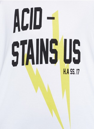 Detail View - Click To Enlarge - HAIDER ACKERMANN - Slogan lightning bolt print oversized T-shirt