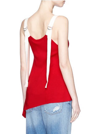Back View - Click To Enlarge - T BY ALEXANDER WANG - Buckle strap wool knit tank top