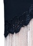 Detail View - Click To Enlarge - COMME MOI - Lace underlay cutwork embroidery crepe skirt