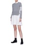 Figure View - Click To Enlarge - THOM BROWNE  - Stripe sleeve cashmere sweater