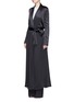 Front View - Click To Enlarge - GALVAN LONDON - Silk satin belted trench coat