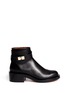 Main View - Click To Enlarge - GIVENCHY - Shark tooth turn lock ankle strap leather boots