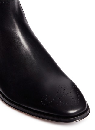 Detail View - Click To Enlarge - ROLANDO STURLINI - 'City' quarter brogue leather Chelsea boots