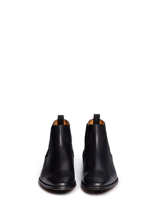 Front View - Click To Enlarge - ROLANDO STURLINI - 'City' quarter brogue leather Chelsea boots