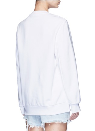 Back View - Click To Enlarge - ALEXANDER WANG - Barcode embroidery oversize sweatshirt