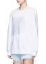 Front View - Click To Enlarge - ALEXANDER WANG - Barcode embroidery oversize sweatshirt