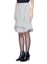 Front View - Click To Enlarge - ALEXANDER WANG - Tweed peplum pencil skirt