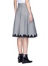 Back View - Click To Enlarge - ALEXANDER WANG - Houndstooth flared skirt