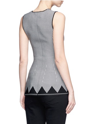 Back View - Click To Enlarge - ALEXANDER WANG - Houndstooth peplum top