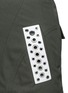 Detail View - Click To Enlarge - ALEXANDER WANG - Metal eyelet leather trim twill skirt
