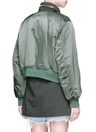 Back View - Click To Enlarge - ALEXANDER WANG - Bomber back cotton and nylon parka