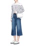 Figure View - Click To Enlarge - ALEXANDER WANG - 'Drill' wide leg jeans