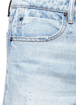 Detail View - Click To Enlarge - ALEXANDER WANG - 'Bite' frayed cuff denim shorts