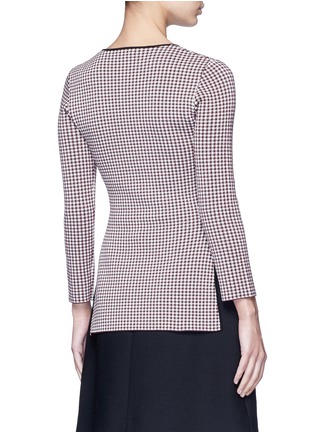 Back View - Click To Enlarge - ALEXANDER WANG - Keyhole split houndstooth knit top