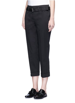 Front View - Click To Enlarge - 3.1 PHILLIP LIM - Belted twill cropped utility pants
