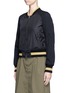 Front View - Click To Enlarge - 3.1 PHILLIP LIM - Flocked animal print panelled bomber jacket