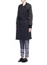 Front View - Click To Enlarge - 3.1 PHILLIP LIM - Twill nylon combo bomber trench coat