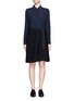 Main View - Click To Enlarge - 3.1 PHILLIP LIM - Crepe hopsack combo button shirt dress