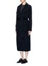 Front View - Click To Enlarge - TIBI - Soft crepe belted trench coat