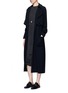 Figure View - Click To Enlarge - TIBI - Soft crepe belted trench coat