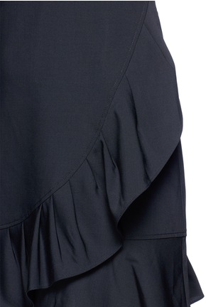 Detail View - Click To Enlarge - TIBI - Pleated ruffle tropical wool dress
