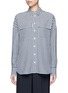 Main View - Click To Enlarge - TIBI - Gingham check print button utility blouse