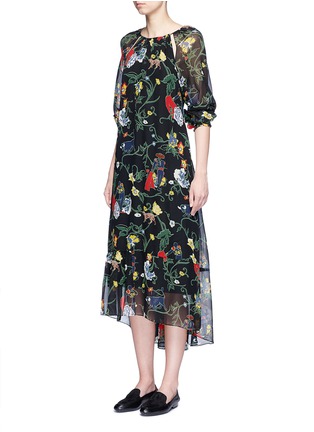 Figure View - Click To Enlarge - TIBI - 'Josephina' floral print silk chiffon dress