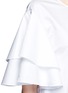 Detail View - Click To Enlarge - TIBI - Asymmetric ruffle sleeve poplin top