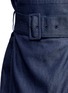 Detail View - Click To Enlarge - TIBI - Belted paperbag waist twill skirt