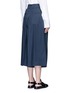 Back View - Click To Enlarge - TIBI - Inverted pleat cotton twill culottes