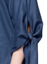 Detail View - Click To Enlarge - TIBI - 'Sophia' tie cuff twill top
